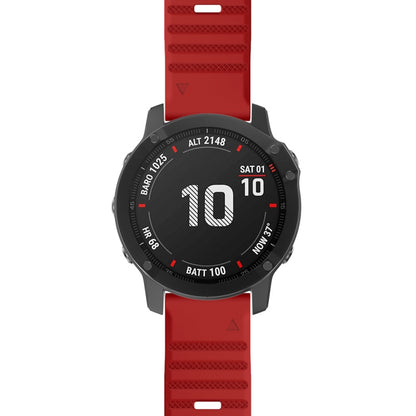 For Garmin Fenix 7X / 6X 26mm Smart Watch Quick Release Silicon Watch Band(Red) - Watch Bands by buy2fix | Online Shopping UK | buy2fix