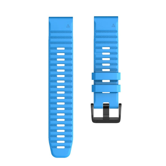 For Garmin Fenix 7X / 6X 26mm Smart Watch Quick Release Silicon Watch Band(Sky Blue)