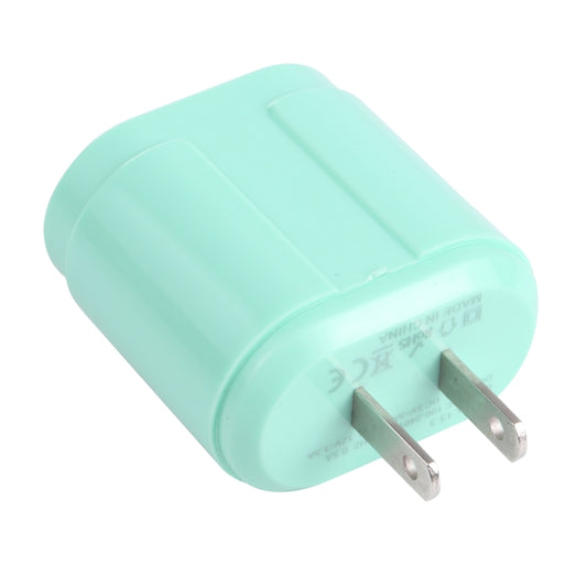 13-3 QC3.0 Single USB Interface Macarons Travel Charger, US Plug(Green) - USB Charger by buy2fix | Online Shopping UK | buy2fix