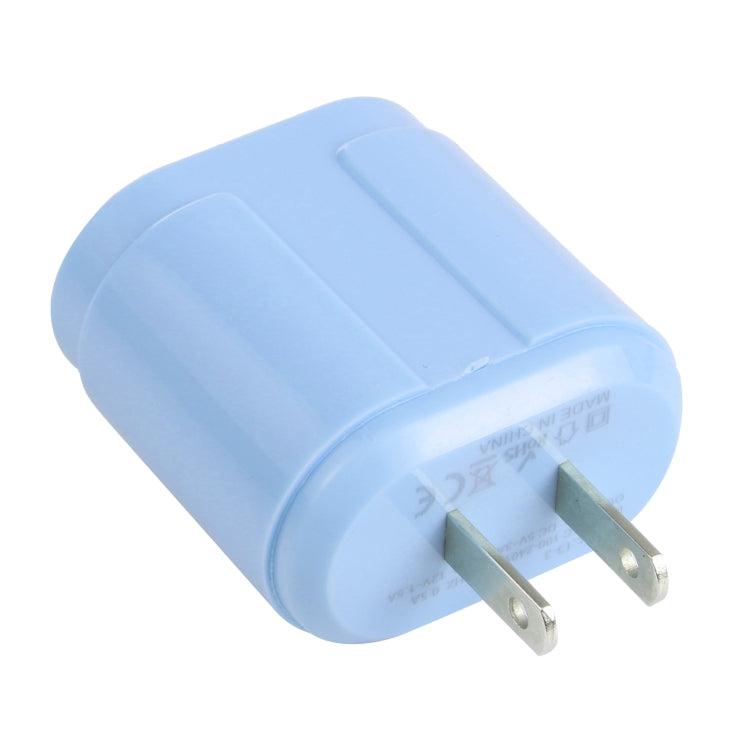13-3 QC3.0 Single USB Interface Macarons Travel Charger, US Plug(Blue) - USB Charger by buy2fix | Online Shopping UK | buy2fix