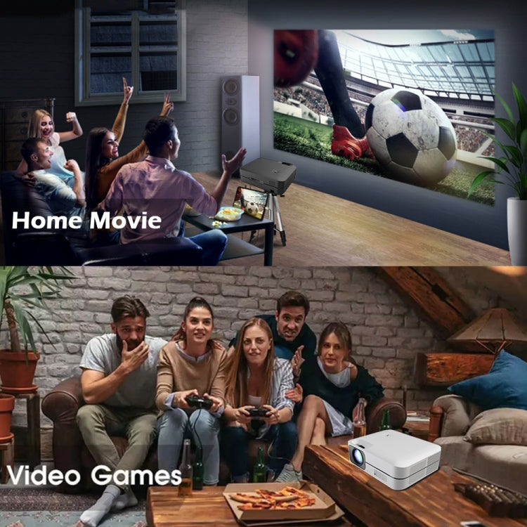 WEJOY L9 1920x1080P 400 ANSI Lumens Portable Home Theater LED HD Digital Projector, Android 6.0, 1G+8G, US Plug - LED Projector by WEJOY | Online Shopping UK | buy2fix