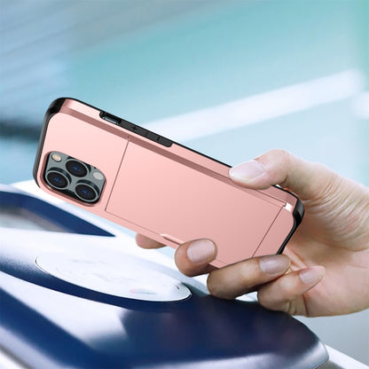 For iPhone 13 Shockproof Armor Protective Case with Slide Card Slot(Army Green) - iPhone 13 Cases by buy2fix | Online Shopping UK | buy2fix