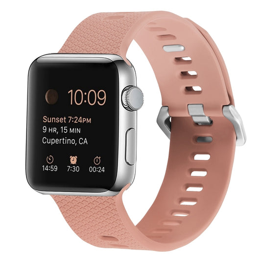 Silicone Watch Band For Apple Watch Ultra 49mm&Watch Ultra 2 49mm / Series 9&8&7 45mm / SE 3&SE 2&6&SE&5&4 44mm / 3&2&1 42mm(Retro Rose) by buy2fix