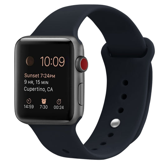Silicone Watch Band For Apple Watch Series 9&8&7 41mm / SE 3&SE 2&6&SE&5&4 40mm / 3&2&1 38mm(Cobalt Blue) - Watch Bands by buy2fix | Online Shopping UK | buy2fix