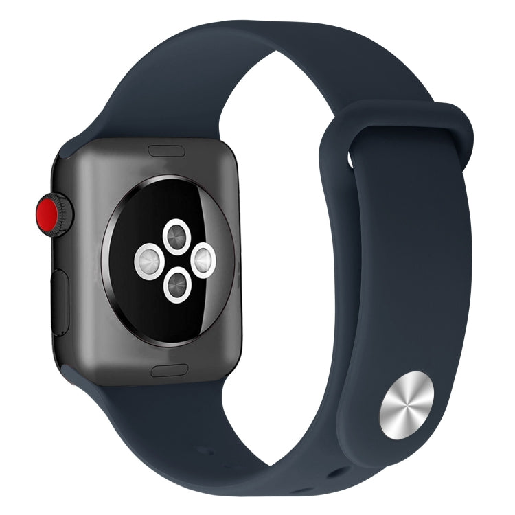 Silicone Watch Band For Apple Watch Ultra 49mm&Watch Ultra 2 49mm / Series 9&8&7 45mm / SE 3&SE 2&6&SE&5&4 44mm / 3&2&1 42mm(Midnight Blue) by buy2fix