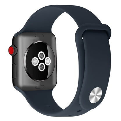 Silicone Watch Band For Apple Watch Ultra 49mm&Watch Ultra 2 49mm / Series 9&8&7 45mm / SE 3&SE 2&6&SE&5&4 44mm / 3&2&1 42mm(Midnight Blue) by buy2fix