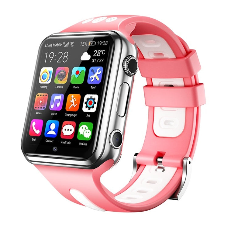 W5 1.54 inch Full-fit Screen Dual Cameras Smart Phone Watch, Support SIM Card / GPS Tracking / Real-time Trajectory / Temperature Monitoring, 2GB+16GB(Silver Pink) by buy2fix