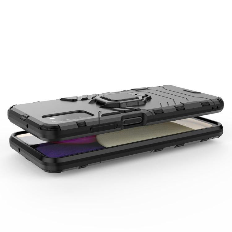 For Samsung Galaxy A03s 164mm PC + TPU Shockproof Protective Case with Magnetic Ring Holder(Black) - Galaxy Phone Cases by buy2fix | Online Shopping UK | buy2fix