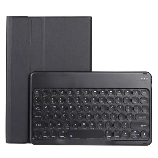 For Lenovo Pad Plus 11 inch TB-J607F / Tab P11 11 inch TB-J606F / Pad 11 inch YAM12 Lambskin Texture Detachable Round Keycap Bluetooth Keyboard Leather Tablet Case with Holder(Black) - For Lenovo by buy2fix | Online Shopping UK | buy2fix