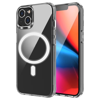 For iPhone 13 mini Magsafe Case Magnetic Ring Clear Crystal Acrylic +TPU Four-corner Airbag Shockproof Case (Transparent) - iPhone 13 mini Cases by buy2fix | Online Shopping UK | buy2fix