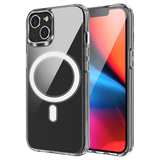 For iPhone 13 mini Magsafe Case Magnetic Ring Clear Crystal Acrylic +TPU Four-corner Airbag Shockproof Case (Transparent) - iPhone 13 mini Cases by buy2fix | Online Shopping UK | buy2fix