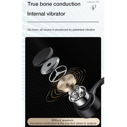 Lenovo X4 Bluetooth 5.0 Waterproof Bone Conduction Wireless Bluetooth Earphone(Black) - Bluetooth Earphone by Lenovo | Online Shopping UK | buy2fix