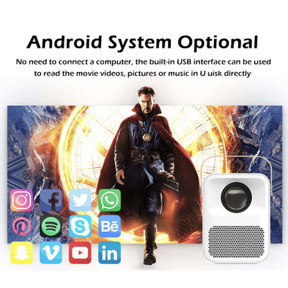 WEJOY Y1 1920x1080P 100 ANSI Lumens Portable Home Theater LED HD Digital Projector, Android 6.0, 1G+16G, UK Plug (White) - LED Projector by WEJOY | Online Shopping UK | buy2fix