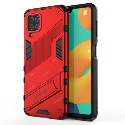 For Samsung Galaxy M32 Punk Armor 2 in 1 PC + TPU Shockproof Case with Invisible Holder(Red) by buy2fix