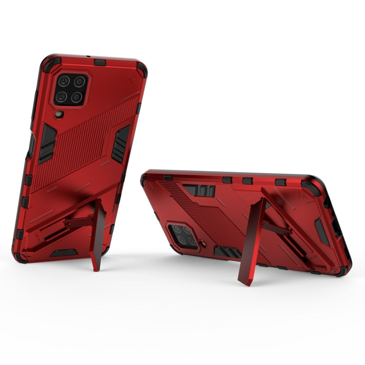 For Samsung Galaxy M32 Punk Armor 2 in 1 PC + TPU Shockproof Case with Invisible Holder(Red) by buy2fix