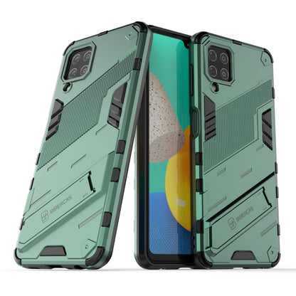 For Samsung Galaxy M32 Punk Armor 2 in 1 PC + TPU Shockproof Case with Invisible Holder(Green) by buy2fix