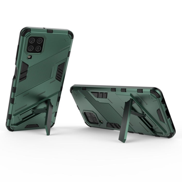 For Samsung Galaxy M32 Punk Armor 2 in 1 PC + TPU Shockproof Case with Invisible Holder(Green) by buy2fix
