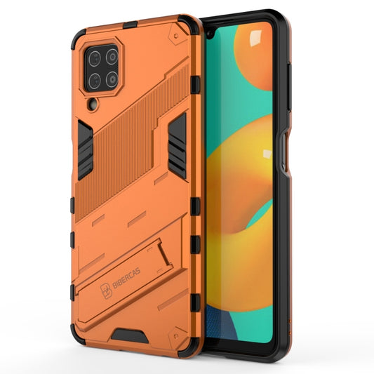 For Samsung Galaxy M32 Punk Armor 2 in 1 PC + TPU Shockproof Case with Invisible Holder(Orange) by buy2fix