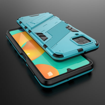 For Samsung Galaxy M32 Punk Armor 2 in 1 PC + TPU Shockproof Case with Invisible Holder(Blue) by buy2fix