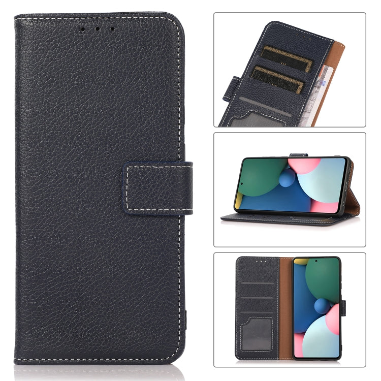 For Nokia G20 Litchi Texture PU + TPU Horizontal Flip Leather Case with Holder & Card Slots & Wallet(Blue) by buy2fix