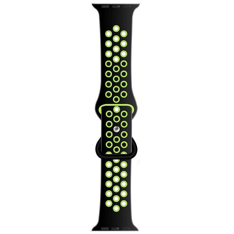 Butterfly Buckle Dual-tone Liquid Silicone Watch Band For Apple Watch Ultra 49mm&Watch Ultra 2 49mm / Series 9&8&7 45mm / SE 3&SE 2&6&SE&5&4 44mm / 3&2&1 42mm(Black+Yellow) by buy2fix
