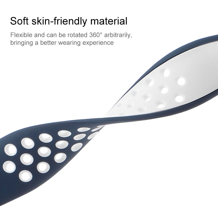 Butterfly Buckle Dual-tone Liquid Silicone Watch Band For Apple Watch Ultra 49mm&Watch Ultra 2 49mm / Series 9&8&7 45mm / SE 3&SE 2&6&SE&5&4 44mm / 3&2&1 42mm(Black+Grey) by buy2fix