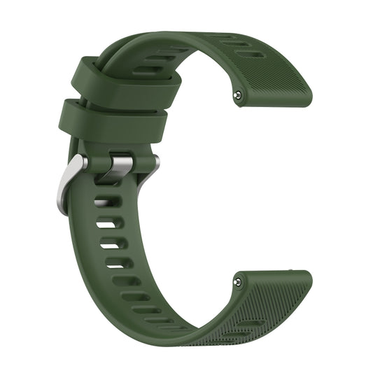 For Garmin Forerunner 158 / 55 Twill Silicone Watch Band(Olive Green) - Watch Bands by buy2fix | Online Shopping UK | buy2fix