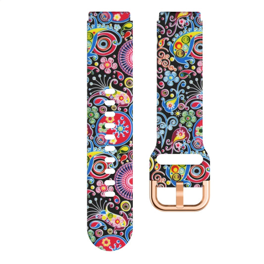 For Xiaomi Haylou LS01 Silicone Printing Watch Band(Colorful Jellyfish) - Watch Bands by MIJOBS | Online Shopping UK | buy2fix