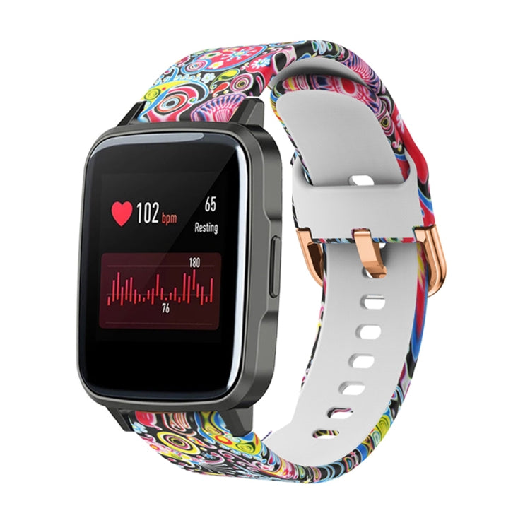 For Xiaomi Haylou LS01 Silicone Printing Watch Band(Colorful Jellyfish) - Watch Bands by MIJOBS | Online Shopping UK | buy2fix
