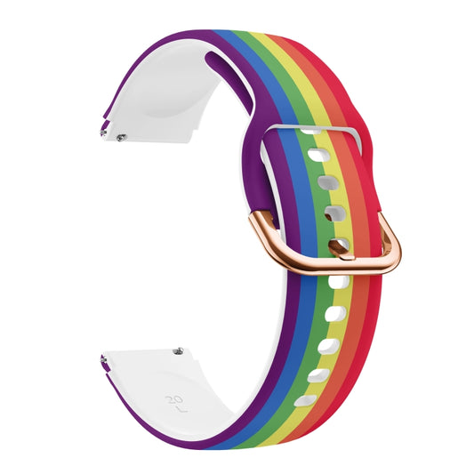 For Xiaomi Haylou LS01 Silicone Printing Watch Band(Rainbow) - Watch Bands by MIJOBS | Online Shopping UK | buy2fix
