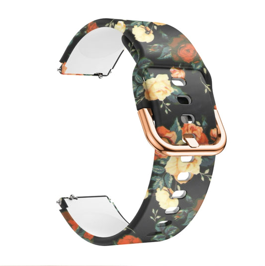 For Xiaomi Haylou LS01 Silicone Printing Watch Band(Red Rose) - Watch Bands by MIJOBS | Online Shopping UK | buy2fix