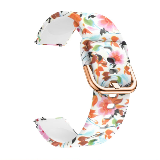 For Xiaomi Haylou LS01 Silicone Printing Watch Band(Bird Flower) - Watch Bands by MIJOBS | Online Shopping UK | buy2fix