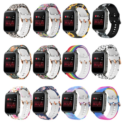 For Xiaomi Haylou LS01 Silicone Printing Watch Band(Red Rose) - Watch Bands by MIJOBS | Online Shopping UK | buy2fix