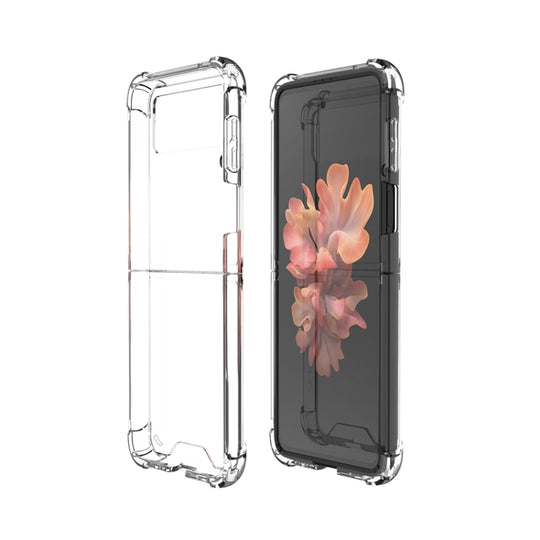 Pour Samsung Galaxy Z Flip3 5G Étui de protection en TPU acrylique transparent résistant aux chocs