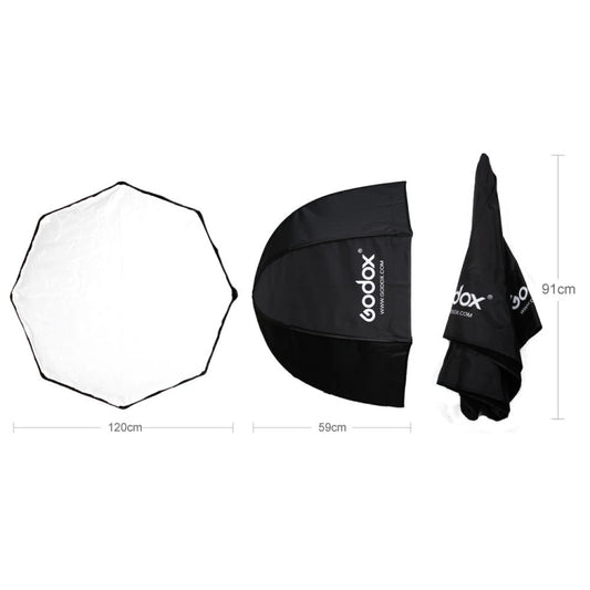 Godox Photo Studio Portable Octagon Speedlite Umbrella Softbox Reflector, Size:120cm -  by Godox | Online Shopping UK | buy2fix