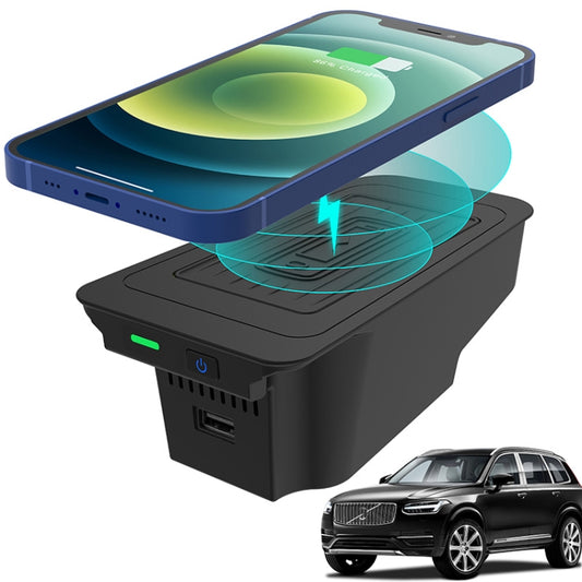 Car Qi Standard Wireless Charger 10W Quick Charging for Volvo S60 2019-2021, Left and Right Driving - Wireless Charging Pads by buy2fix | Online Shopping UK | buy2fix