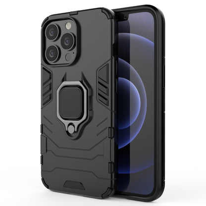 For iPhone 13 Pro Shockproof PC + TPU Protective Case with Magnetic Ring Holder (Black) - iPhone 13 Pro Cases by buy2fix | Online Shopping UK | buy2fix
