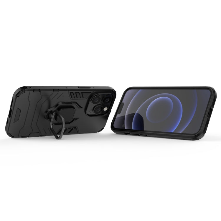 For iPhone 13 Pro Shockproof PC + TPU Protective Case with Magnetic Ring Holder (Black) - iPhone 13 Pro Cases by buy2fix | Online Shopping UK | buy2fix