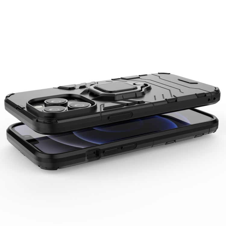 For iPhone 13 Pro Shockproof PC + TPU Protective Case with Magnetic Ring Holder (Black) - iPhone 13 Pro Cases by buy2fix | Online Shopping UK | buy2fix