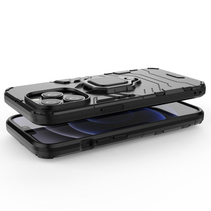 For iPhone 13 Pro Shockproof PC + TPU Protective Case with Magnetic Ring Holder (Black) - iPhone 13 Pro Cases by buy2fix | Online Shopping UK | buy2fix