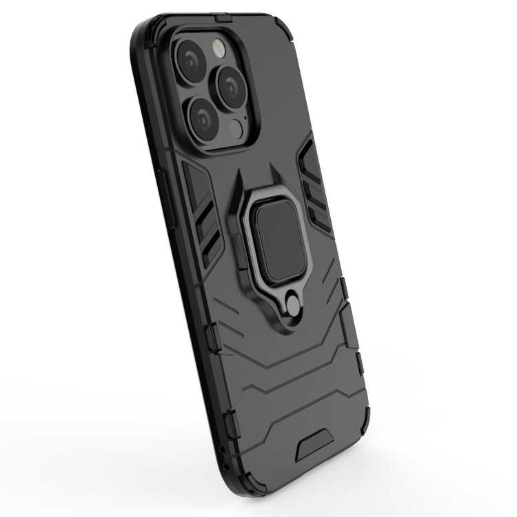 For iPhone 13 Pro Shockproof PC + TPU Protective Case with Magnetic Ring Holder (Black) - iPhone 13 Pro Cases by buy2fix | Online Shopping UK | buy2fix