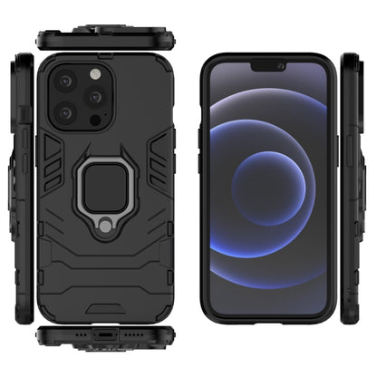 For iPhone 13 Pro Shockproof PC + TPU Protective Case with Magnetic Ring Holder (Black) - iPhone 13 Pro Cases by buy2fix | Online Shopping UK | buy2fix