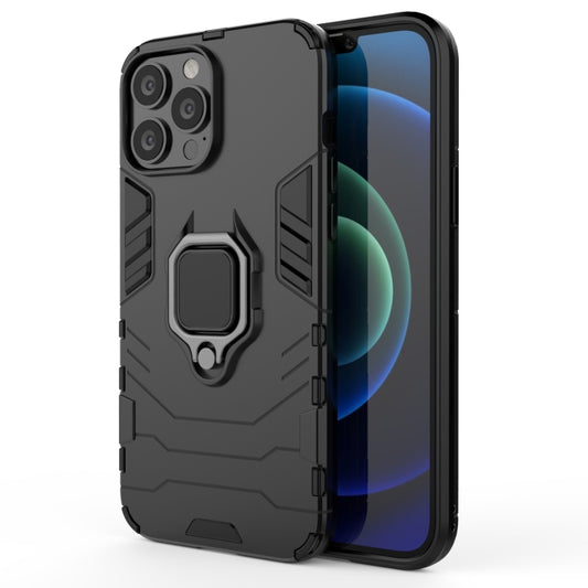For iPhone 13 Pro Max Shockproof PC + TPU Protective Case with Magnetic Ring Holder (Black) - iPhone 13 Pro Max Cases by buy2fix | Online Shopping UK | buy2fix