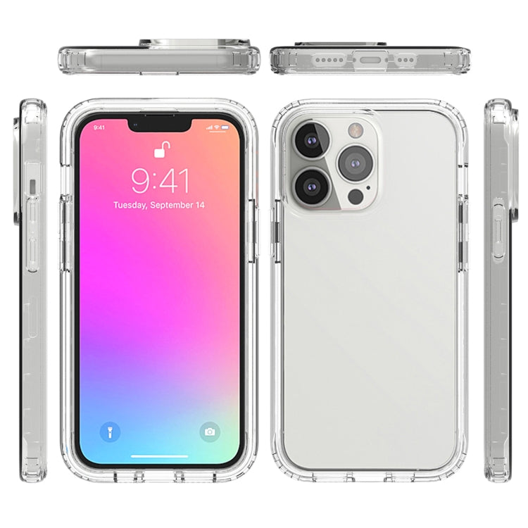 For iPhone 13 Pro Shockproof High Transparency Two-color Gradual Change PC+TPU Candy Colors Protective Case (Transparent) - iPhone 13 Pro Cases by buy2fix | Online Shopping UK | buy2fix