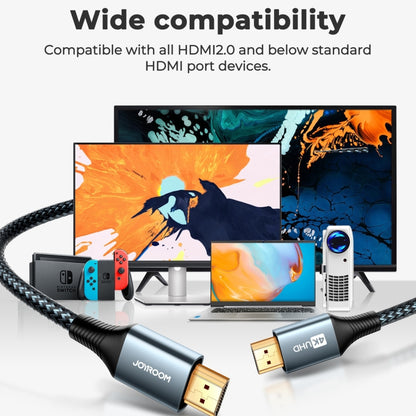 JOYROOM SY-20H1 4K 60Hz HDMI to HDMI Adapter Cable, Length: 2m(Grey) - Cable by JOYROOM | Online Shopping UK | buy2fix