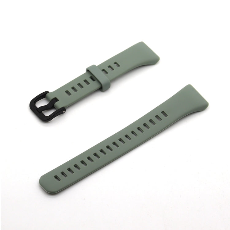 For Honor Band 6 Pure Color Silicone Watch Band(Emerald Green) by buy2fix
