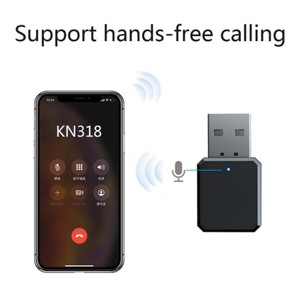 KN318 USB Bluetooth 5.1 Adapter Audio Receiver - Bluetooth Dongle by buy2fix | Online Shopping UK | buy2fix