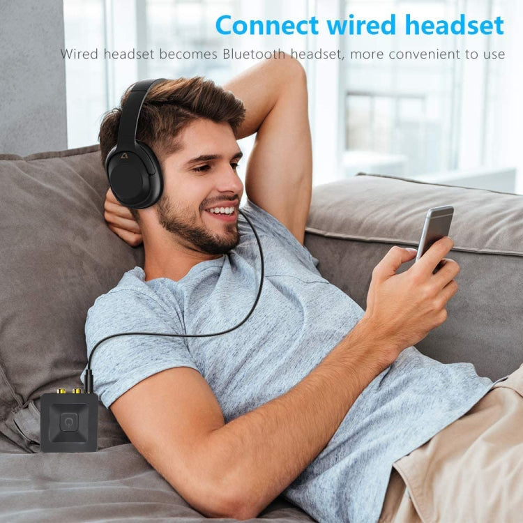 YQ-863 3.5mm Optical Fiber to RCA Digital to Analog Audio Adapter Bluetooth 5.1 Receiver by buy2fix