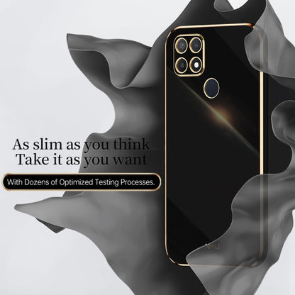 For OPPO A15 XINLI Straight Edge 6D Electroplate TPU Phone Case(Celestial Blue) - OPPO Cases by XINLI | Online Shopping UK | buy2fix