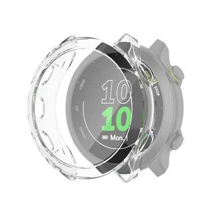 For Garmin Forerunner 158 / 55 Half Coverage Hollowed TPU Protective Case(Transparent White) - Watch Cases by buy2fix | Online Shopping UK | buy2fix